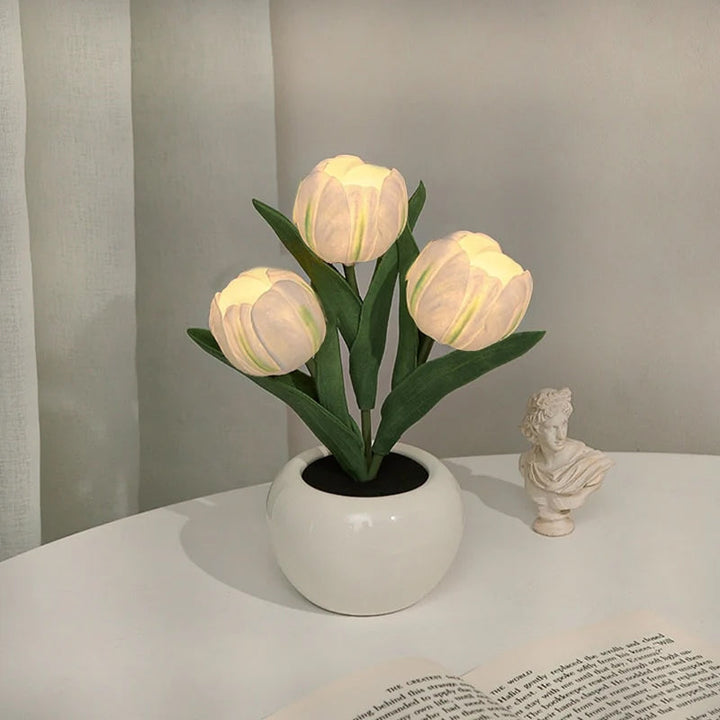 Lisslune | LED Tulip Nightstand Lamp Flower Table Lamp