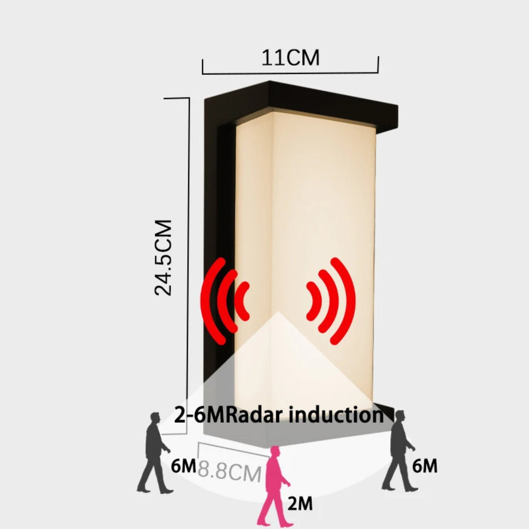Lisslune | LumeRadar – Modern LED Outdoor Wall Light with IP65 Waterproof & Motion Radar Sensor
