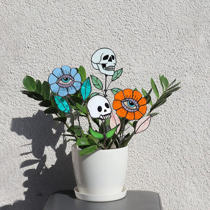 Lisslune | Early Halloween💀Skull Stained Glass Plant