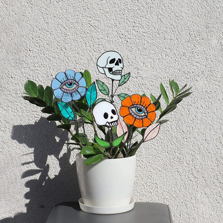 Lisslune | Early Halloween💀Skull Stained Glass Plant