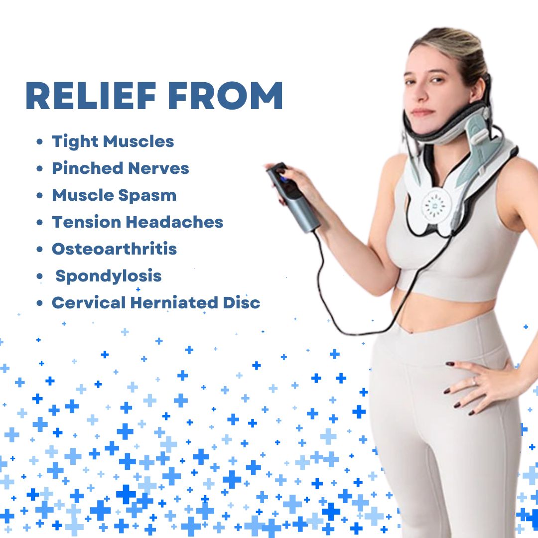 Lisslune | Neck Stretcher for Pain Relief - Adjustable Cervical Traction Device Ideal for Neck Tension and Discomfort