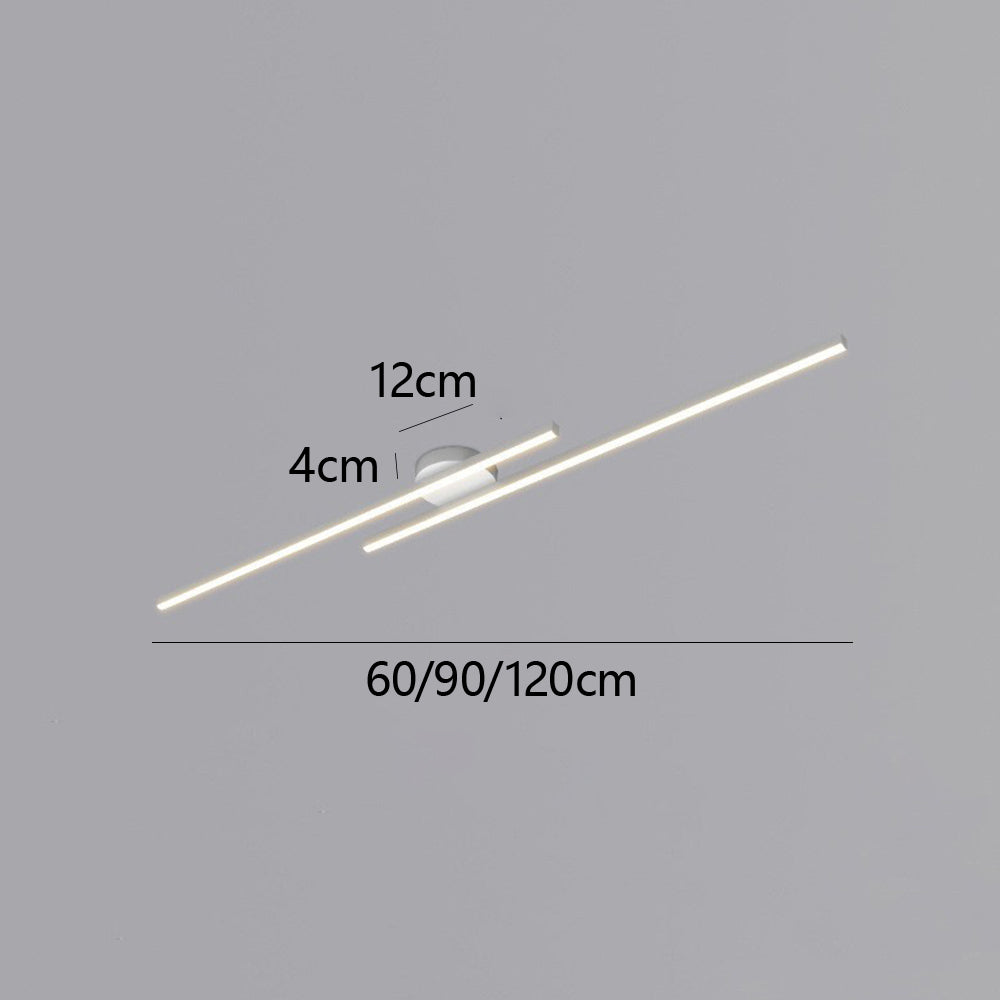 Lisslune | Modern Aluminium Semi Flush Mount LED Ceiling Light | Minimalist Design for Living Room. Bedroom & Hallway