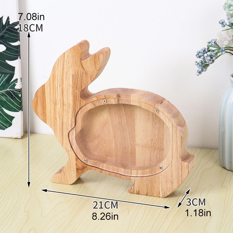 Lisslune | Wooden Animal Savings Bank