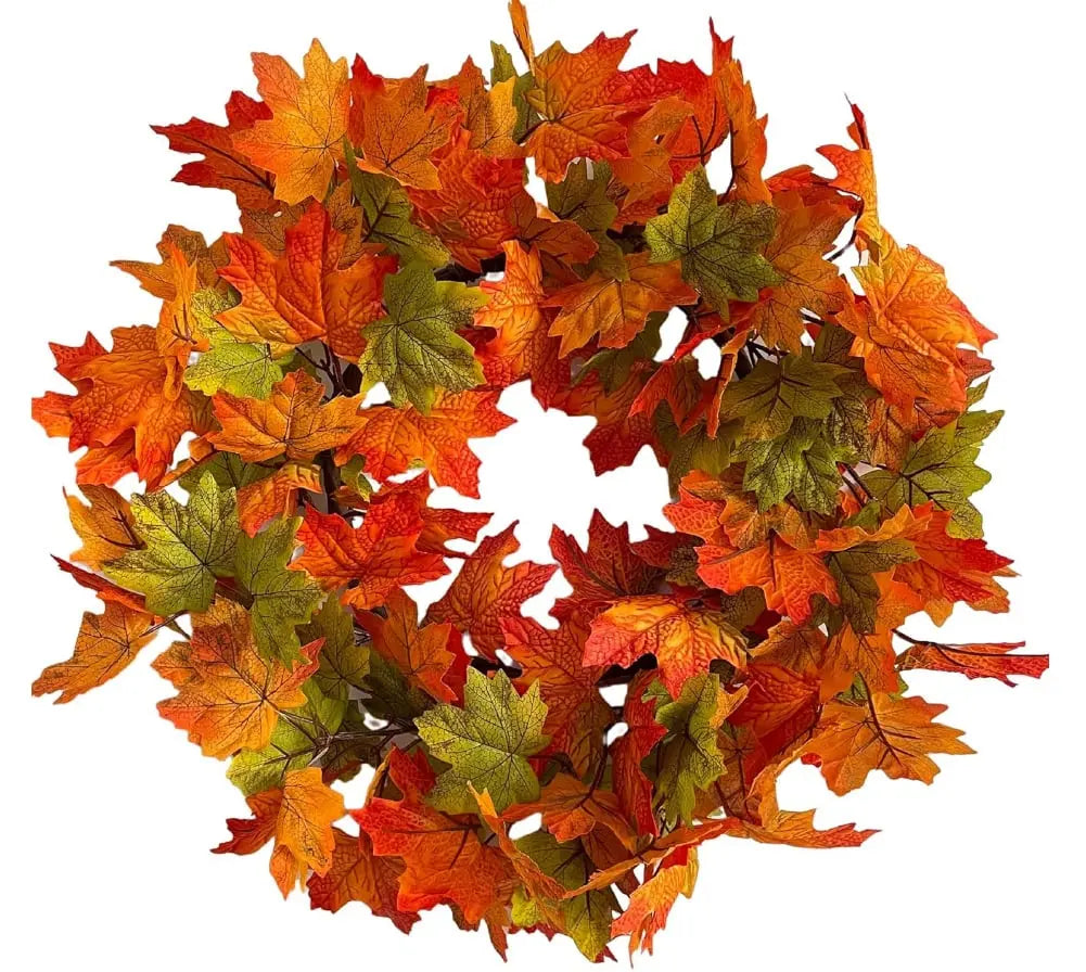 Lisslune | Halloween Autumn Wreath – Handmade Door Wreath with Pumpkins and Eucalyptus