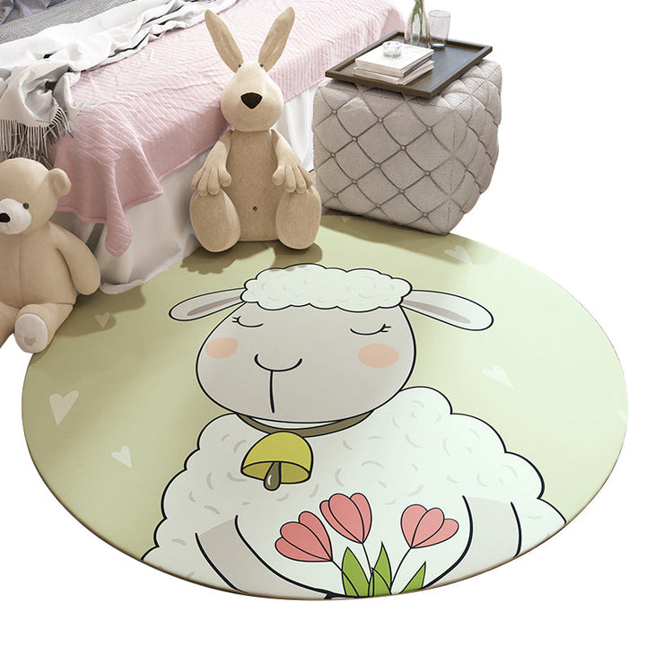 Lisslune | Beautiful Children's Room Carpet Colorful Cartoon Printed Indoor Carpet Polypropylene Pet-Friendly Machine Washable Carpet