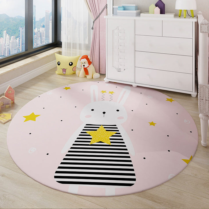 Lisslune | Beautiful Children's Room Carpet Colorful Cartoon Printed Indoor Carpet Polypropylene Pet-Friendly Machine Washable Carpet