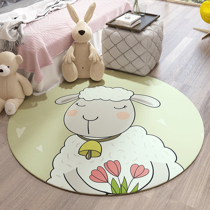 Lisslune | Beautiful Children's Room Carpet Colorful Cartoon Printed Indoor Carpet Polypropylene Pet-Friendly Machine Washable Carpet