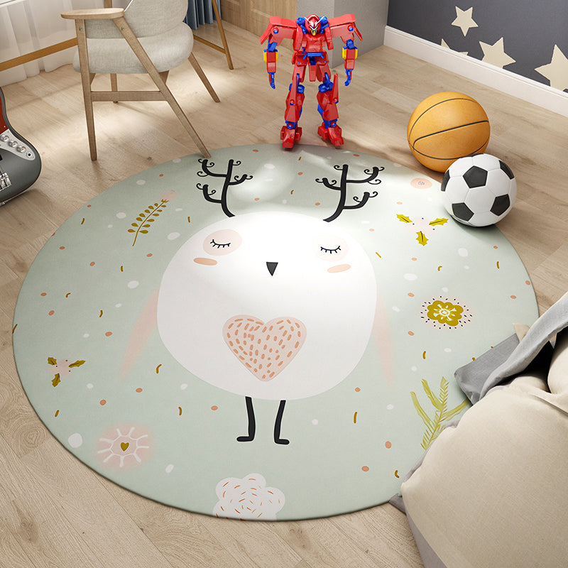 Lisslune | Beautiful Children's Room Carpet Colorful Cartoon Printed Indoor Carpet Polypropylene Pet-Friendly Machine Washable Carpet