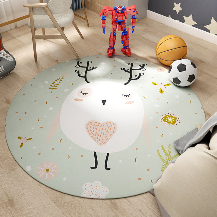 Lisslune | Beautiful Children's Room Carpet Colorful Cartoon Printed Indoor Carpet Polypropylene Pet-Friendly Machine Washable Carpet