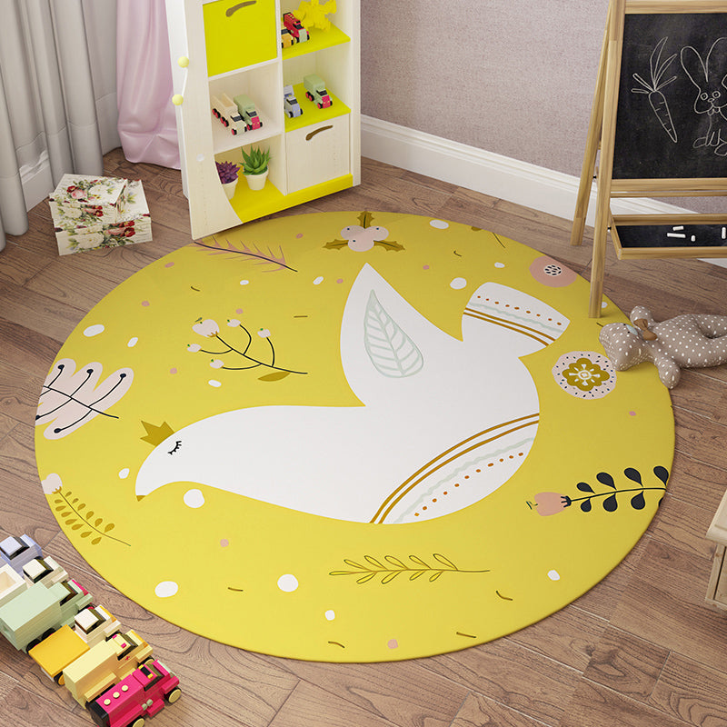 Lisslune | Beautiful Children's Room Carpet Colorful Cartoon Printed Indoor Carpet Polypropylene Pet-Friendly Machine Washable Carpet