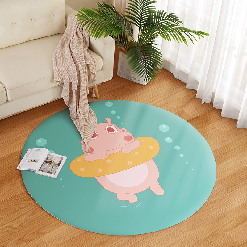 Lisslune | Beautiful children's room carpet Multicolored cartoon pattern Indoor carpet PVC stain-resistant machine washable carpet