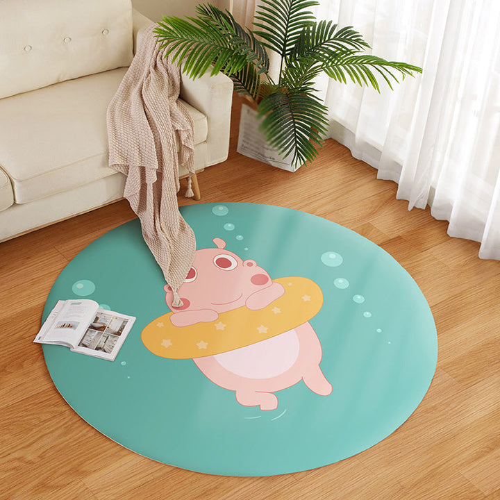 Lisslune | Beautiful children's room carpet Multicolored cartoon pattern Indoor carpet PVC stain-resistant machine washable carpet