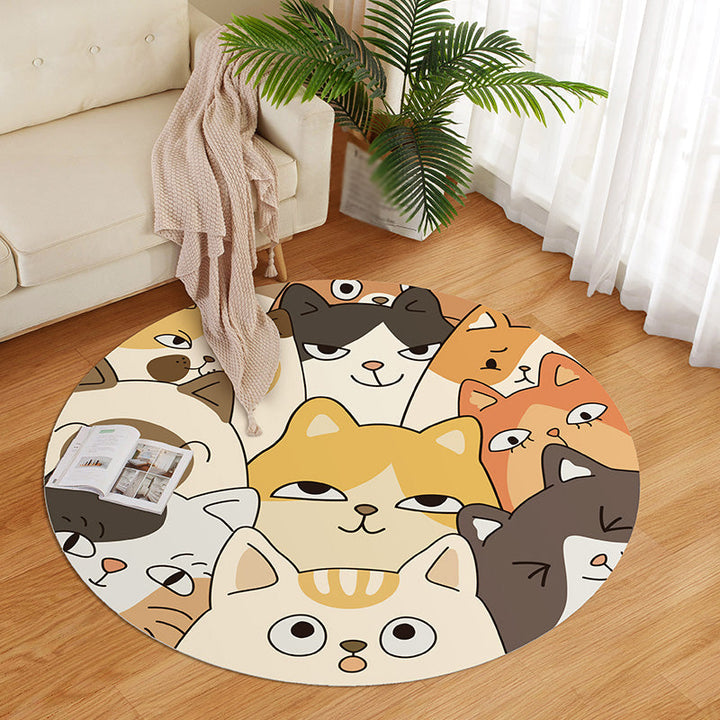 Lisslune | Beautiful children's room carpet Multicolored cartoon pattern Indoor carpet PVC stain-resistant machine washable carpet