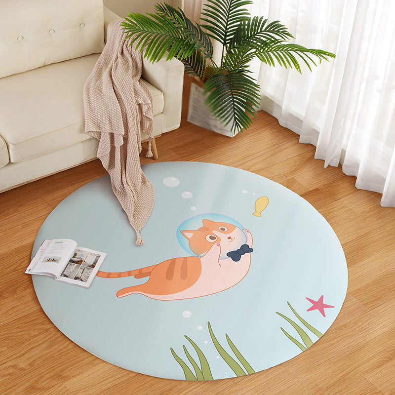 Lisslune | Beautiful children's room carpet Multicolored cartoon pattern Indoor carpet PVC stain-resistant machine washable carpet
