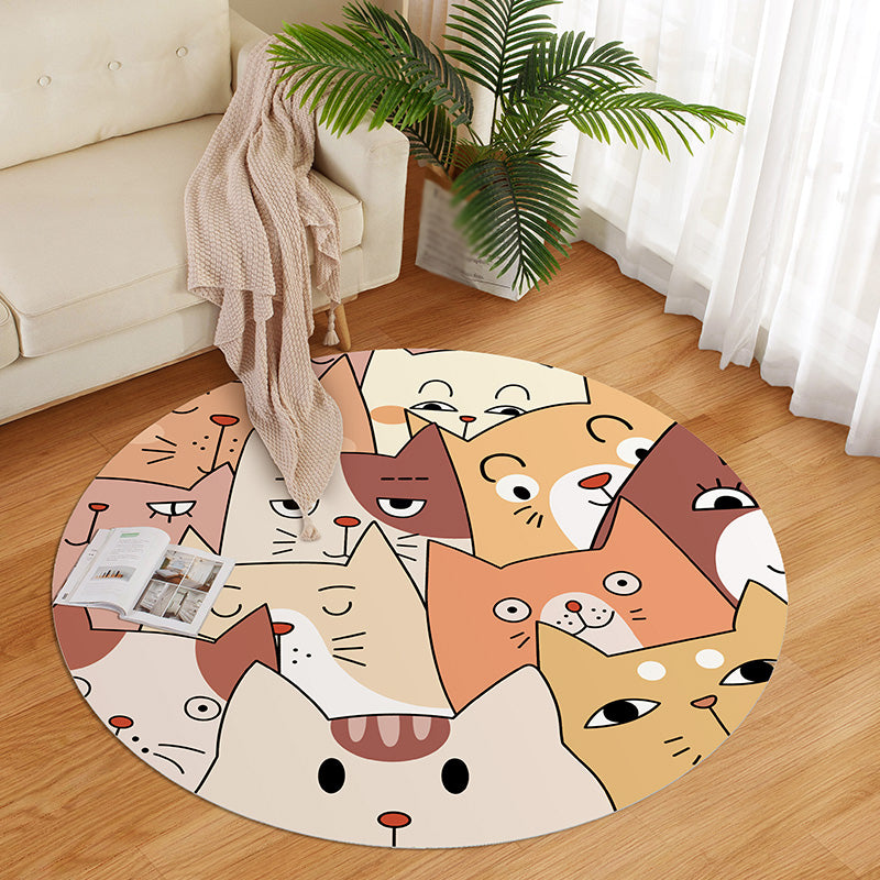 Lisslune | Beautiful children's room carpet Multicolored cartoon pattern Indoor carpet PVC stain-resistant machine washable carpet