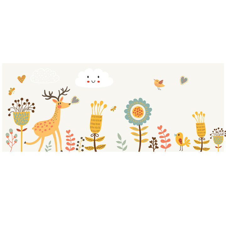 Lisslune | Fancy Cartoon Print Rug Multicolored Cotton Blend Indoor Rug Non-Slip Back Machine Washable Rug for the Bedroom