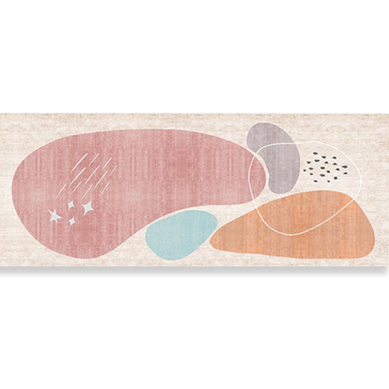 Lisslune | Western Bedroom Carpet Multicolored Color Block Indoor Carpet Polyester Non-Slip Underlay Machine Washable Rug