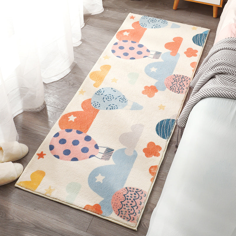 Lisslune | Beautiful Children's Room Rug Multi-colored Cartoon Printed Area Rug Lambswool Non-slip Machine Washable Rug