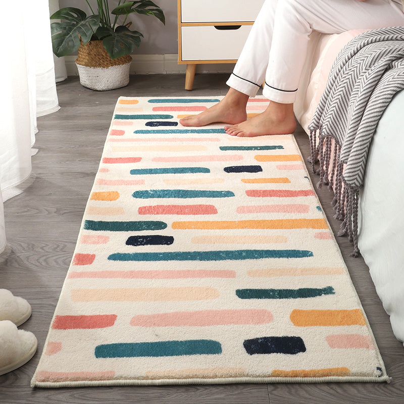 Lisslune | Beautiful Children's Room Rug Multi-colored Cartoon Printed Area Rug Lambswool Non-slip Machine Washable Rug