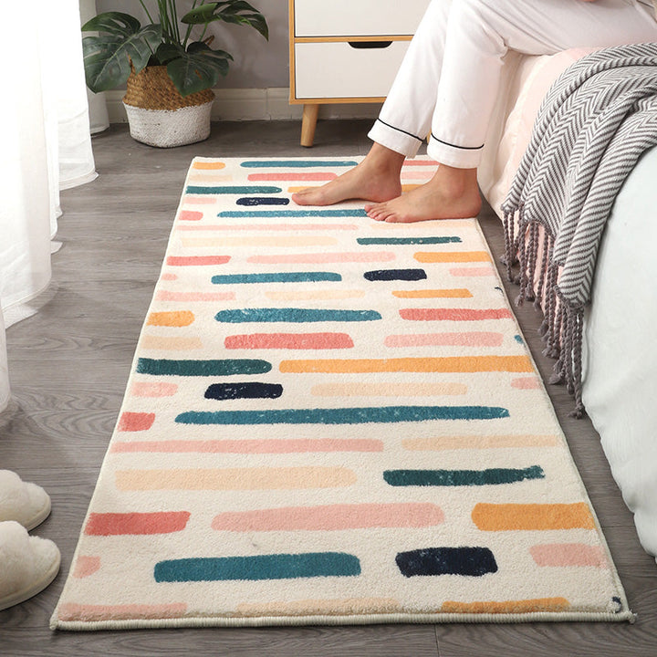 Lisslune | Beautiful Children's Room Rug Multi-colored Cartoon Printed Area Rug Lambswool Non-slip Machine Washable Rug