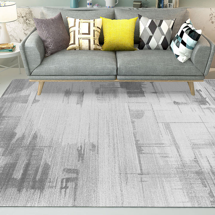 Lisslune | Natural living room rug multicolored abstract pattern rug cotton blend easy care washable pet-friendly rug