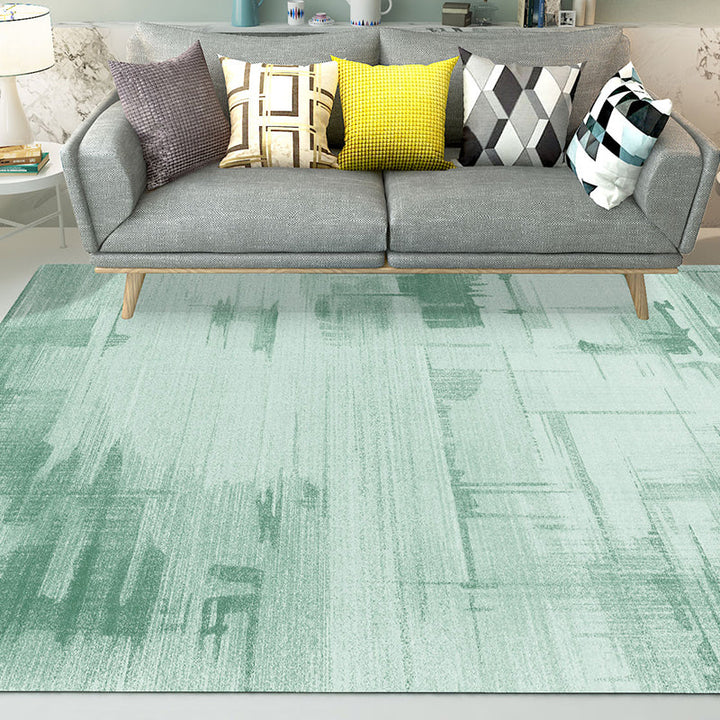 Lisslune | Natural living room rug multicolored abstract pattern rug cotton blend easy care washable pet-friendly rug