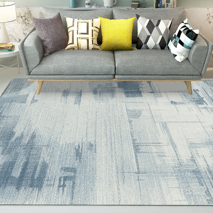Lisslune | Natural living room rug multicolored abstract pattern rug cotton blend easy care washable pet-friendly rug