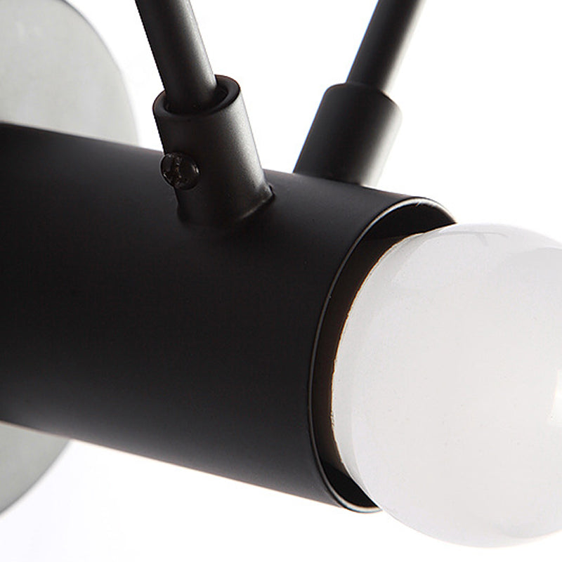 Skørter | 1 Metal Wall Lamp Classic Black Exposed Bulb Indoor Wall Lamp Light Fixture with Deer Design
