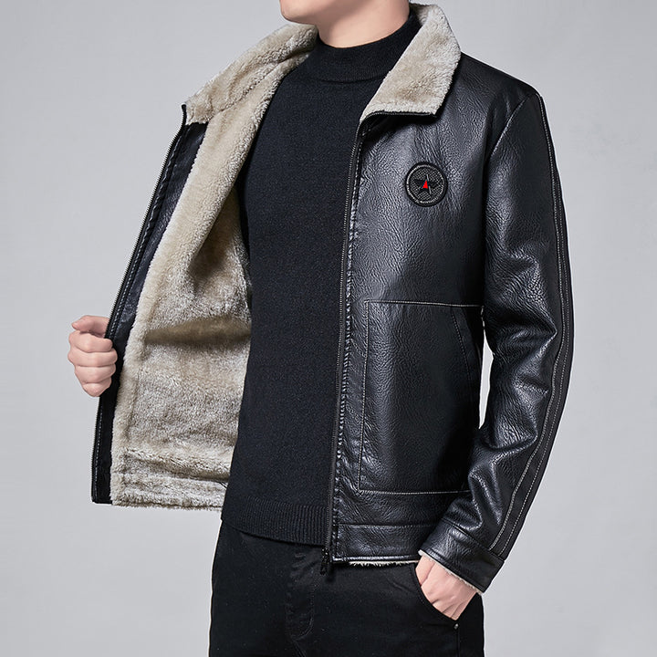 Men's Premium Synthetic Leather Jacket Lisslune