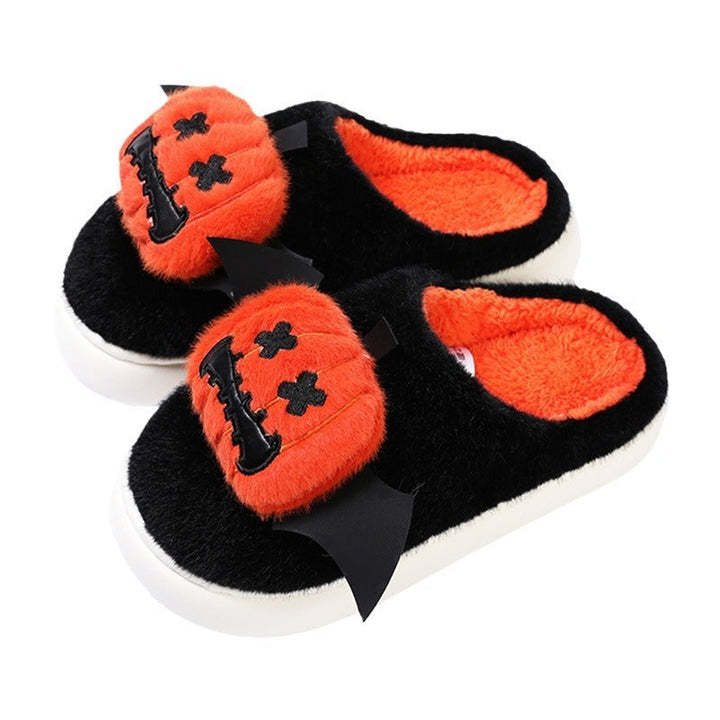 Lisslune | Spicy Feathered Pumpkin Slippers for Cozy Nights