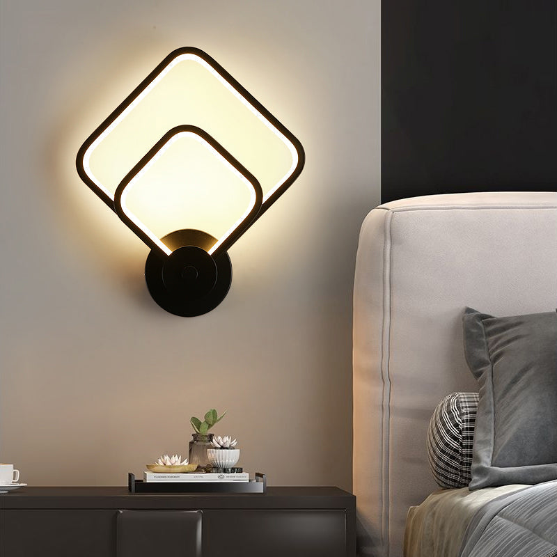 Lisslune | Acrylic Loop-shaped Wall Light Simplicity LED Wall Sconce for Bedroom