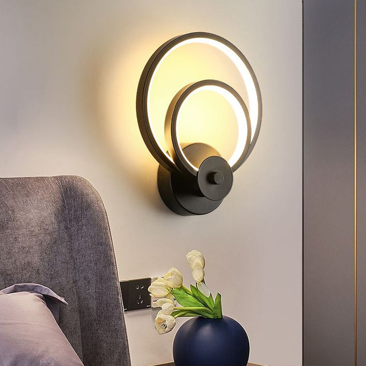 Lisslune | Acrylic Loop-shaped Wall Light Simplicity LED Wall Sconce for Bedroom