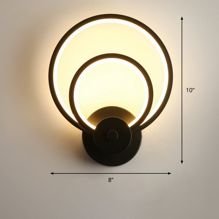 Lisslune | Acrylic Loop-shaped Wall Light Simplicity LED Wall Sconce for Bedroom