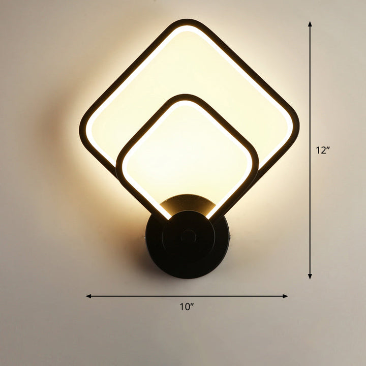 Lisslune | Acrylic Loop-shaped Wall Light Simplicity LED Wall Sconce for Bedroom