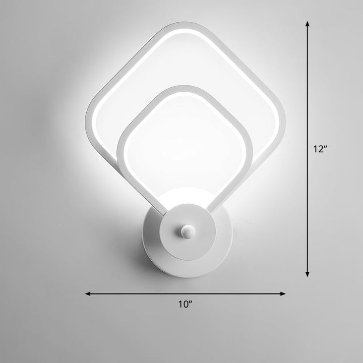 Lisslune | Acrylic Loop-shaped Wall Light Simplicity LED Wall Sconce for Bedroom
