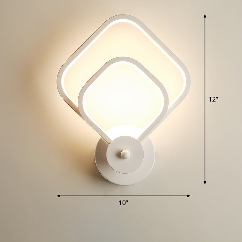 Lisslune | Acrylic Loop-shaped Wall Light Simplicity LED Wall Sconce for Bedroom