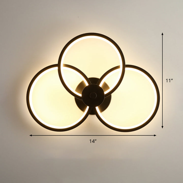 Lisslune | Acrylic Loop-shaped Wall Light Simplicity LED Wall Sconce for Bedroom