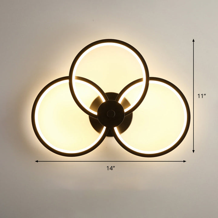 Lisslune | Acrylic Loop-shaped Wall Light Simplicity LED Wall Sconce for Bedroom