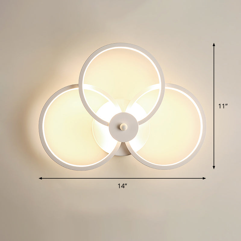 Lisslune | Acrylic Loop-shaped Wall Light Simplicity LED Wall Sconce for Bedroom
