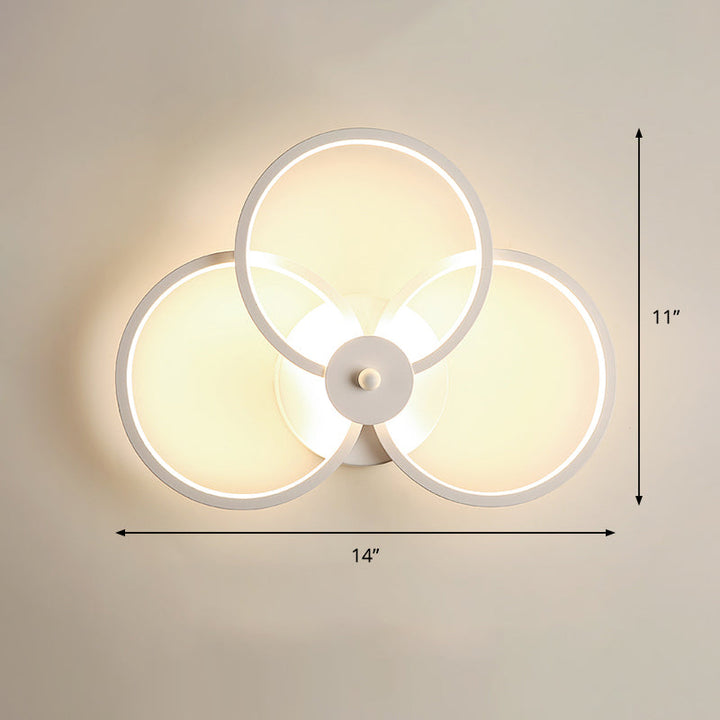 Lisslune | Acrylic Loop-shaped Wall Light Simplicity LED Wall Sconce for Bedroom