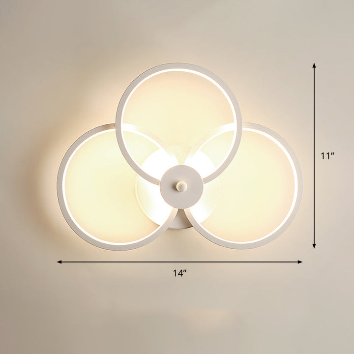 Lisslune | Acrylic Loop-shaped Wall Light Simplicity LED Wall Sconce for Bedroom