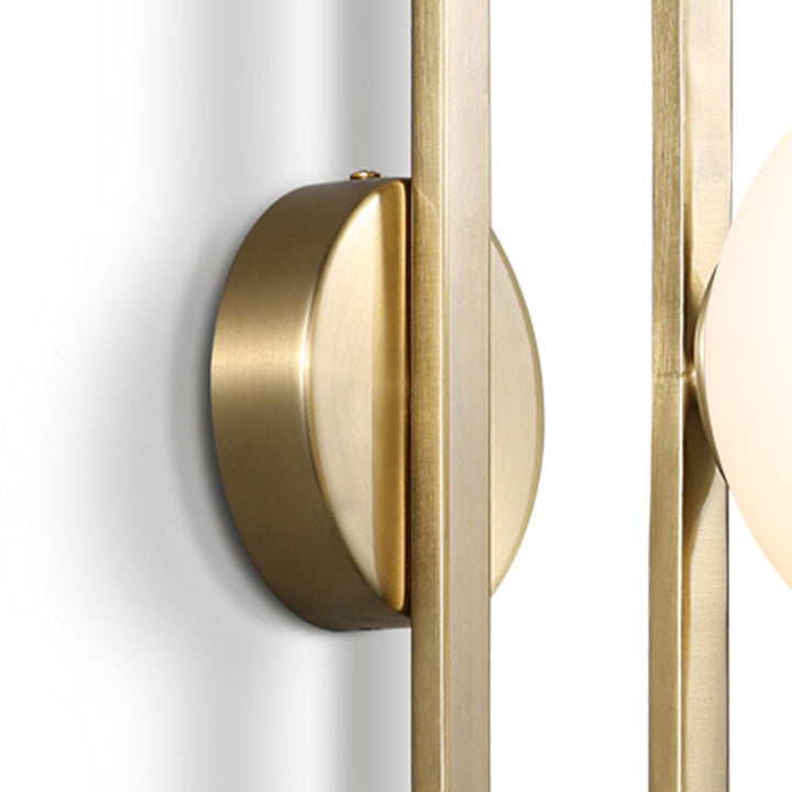 Skørter | Single Head Globe Wall Light Traditional Gold Frosted Glass Shade Sconce Light for Dining Room, 5"/6" Width