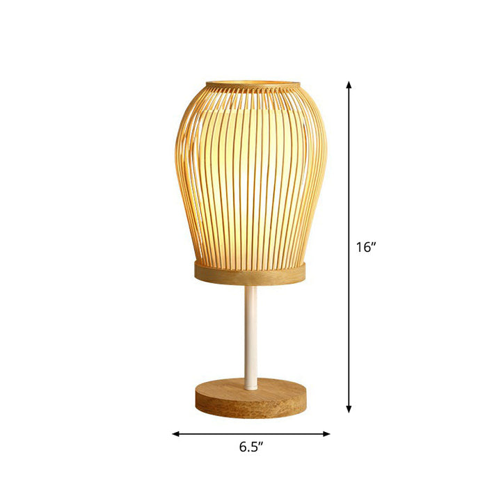 Lisslune | Vespera - Nordic Bamboo Table Lamp with Soft Glow Fabric Core