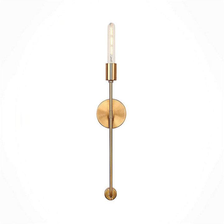 Skørter | Golden Outdoor Pear Wall Lamp Retro Metal 1-Light Living Room Wall-Mounted Light with Linear Arm