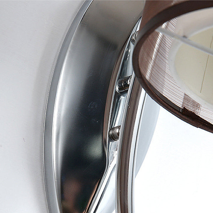 Skørter | Cylindrical Fabric Shade Wall Light Modern 1/2-Light Corridor Wall Light Light Installation in Chrome