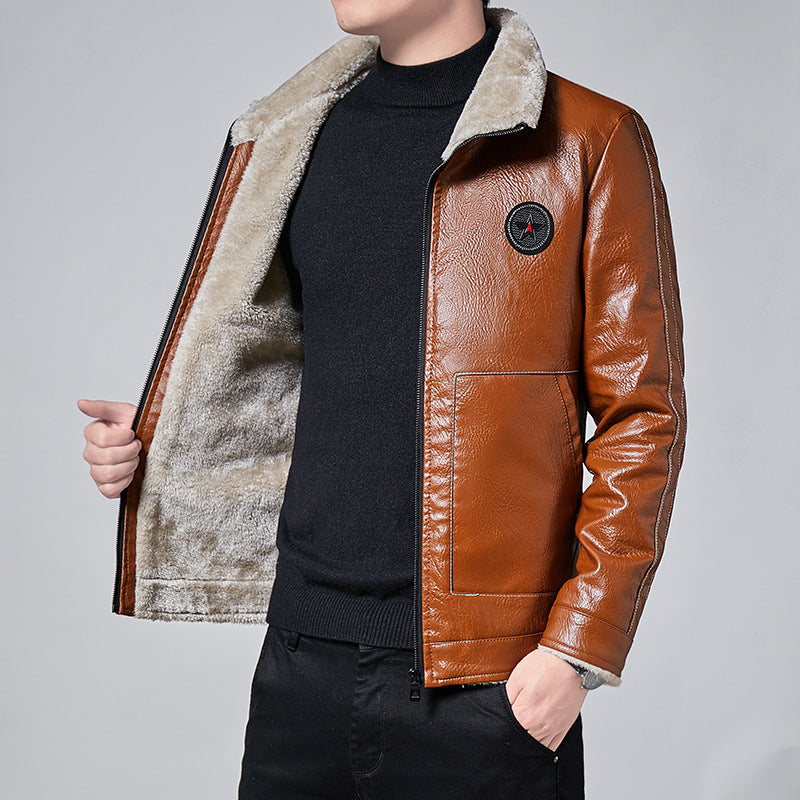 Men's Premium Synthetic Leather Jacket Lisslune