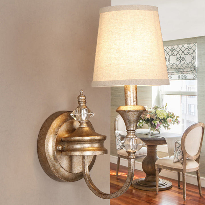 Skørter | Candleholder/Cone Restaurant Wall Lamp Antique Metal Single Light Rust Wall Mounted Lamp with Shade/Shade-less
