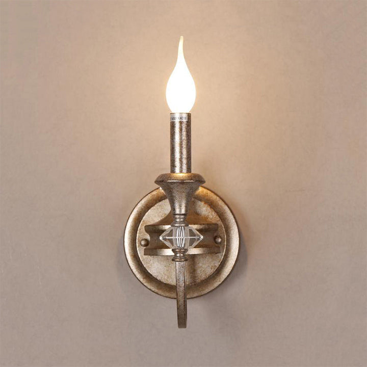 Skørter | Candleholder/Cone Restaurant Wall Lamp Antique Metal Single Light Rust Wall Mounted Lamp with Shade/Shade-less