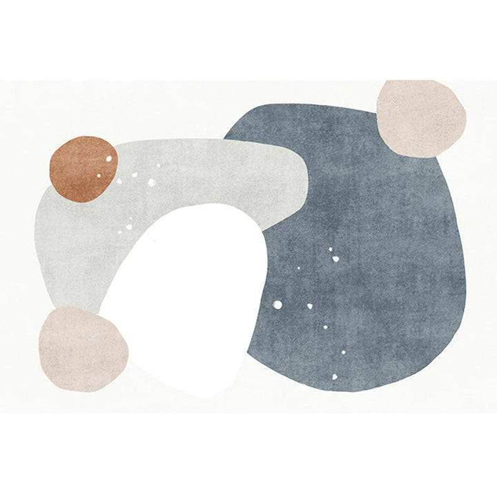Lisslune | New geometric print carpet multicolored cotton blend carpet easy care pet-friendly indoor carpet for rooms