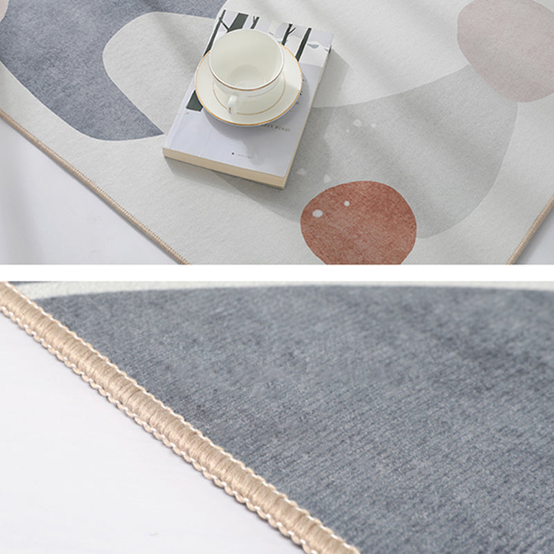 Lisslune | New geometric print carpet multicolored cotton blend carpet easy care pet-friendly indoor carpet for rooms